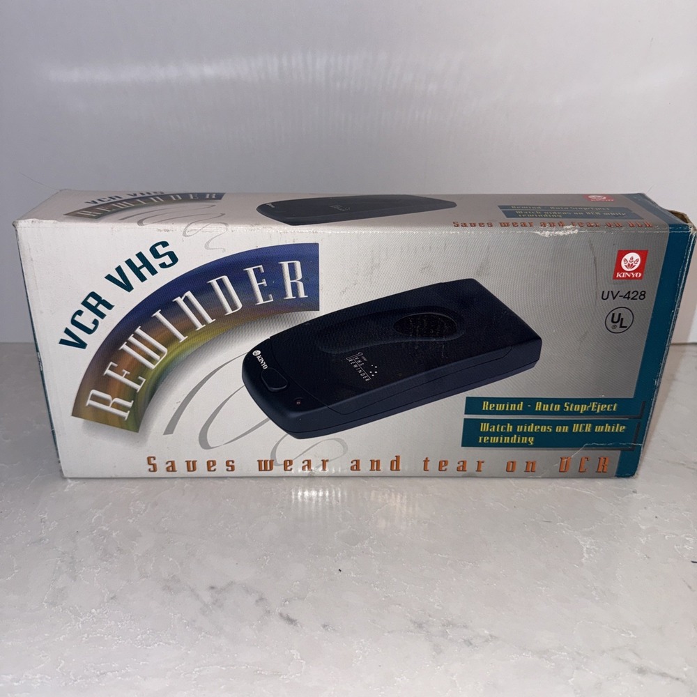 Vintage Kinyo VHS Rewinder UV-428H Video Tape Cassette Rewind 1 Way